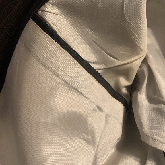 Formal Suit Jacket Black W/ red pinstripe sheen look CLASSY.. - Picture 10 of 10